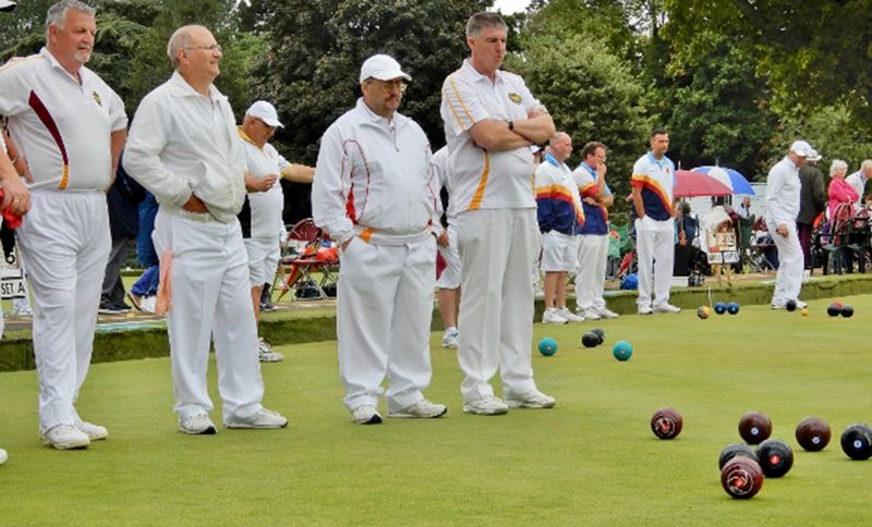 From left, Brian Packer, Keith Hinder, Brian Burleigh and Dave Smith  representing Gloucestershire in the National Championships at Royal Leamington Spa last year