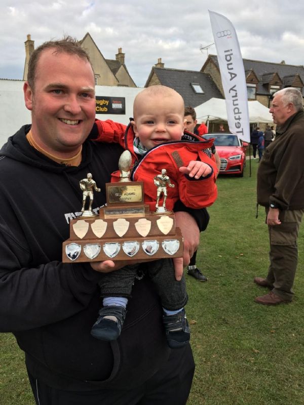 Stephen Knight with his son Arlo