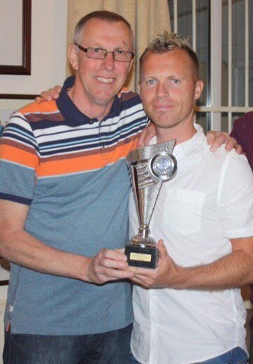 Slimbridge manager Freddy Ward, right, with chairman Barry Gay