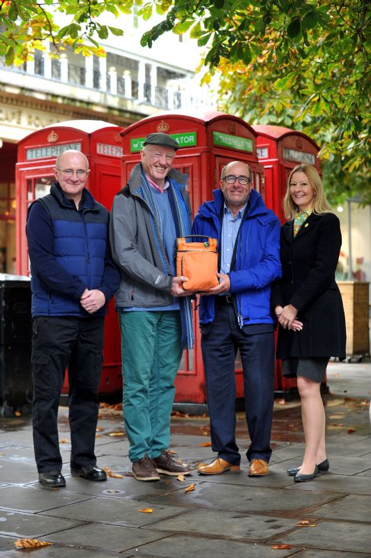 From left: PC Steve Kiernan, Cheltenham Licensing Officer; Chris Hickey, co-founder of PubLIC Hearts Appeal Cheltenham; Kevan Blackadder, BID Director; Clare Seed, co-founder of PubLIC Hearts Appeal Cheltenham.