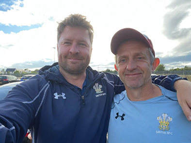 Ben Parker, left, with Rob Nock, who is part of the coaching team at Smiths