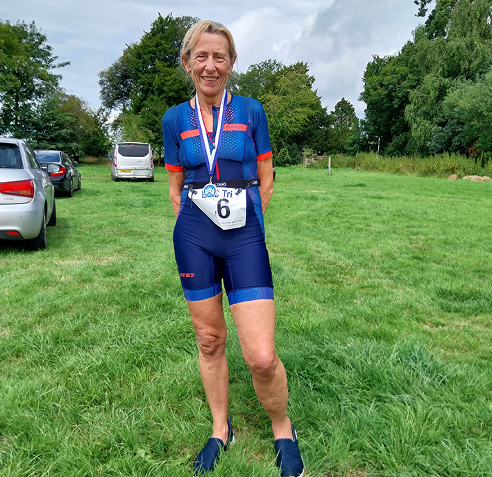 Sue Bateman at the Berkeley Sprint Triathlon