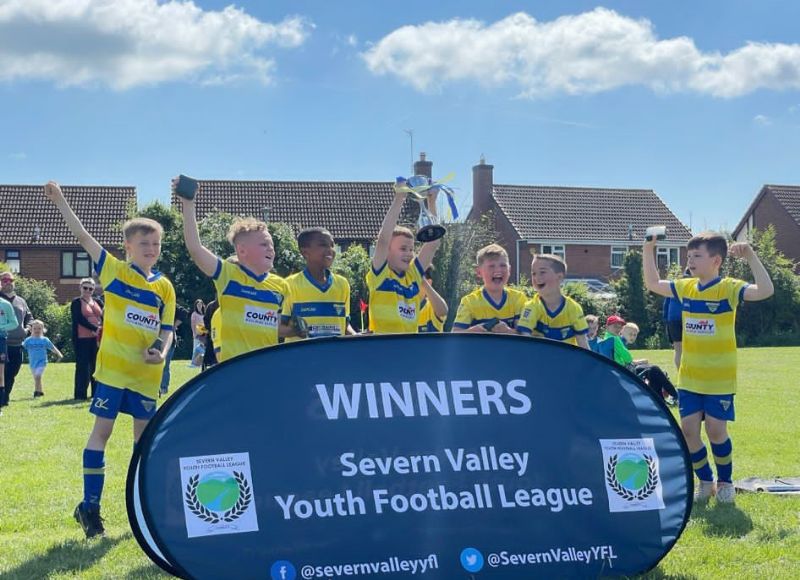 Abbeymead Rovers Tekkers Under-8s celebrate their cup final win