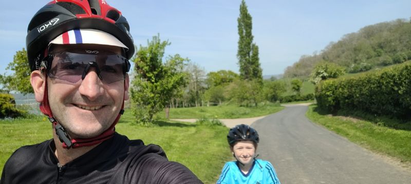 Louis Gaonac’h with his dad Julien