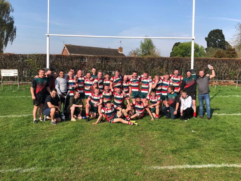 Widden Old Boys celebrate after winning promotion