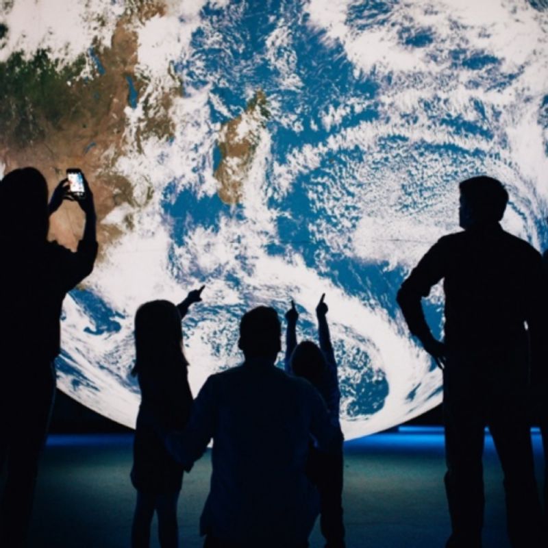 Gaia – touring artwork by Luke Jerram on display at Gloucester Cathedral