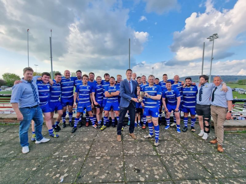 Smiths celebrate their Cheltenham Combination Senior Cup win