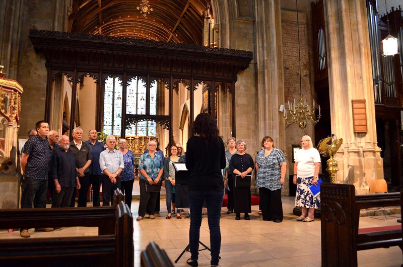 The Corinium Community Choir, lead by Sophie