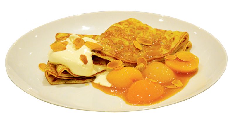 Sticky Vanilla Apricot Pancakes