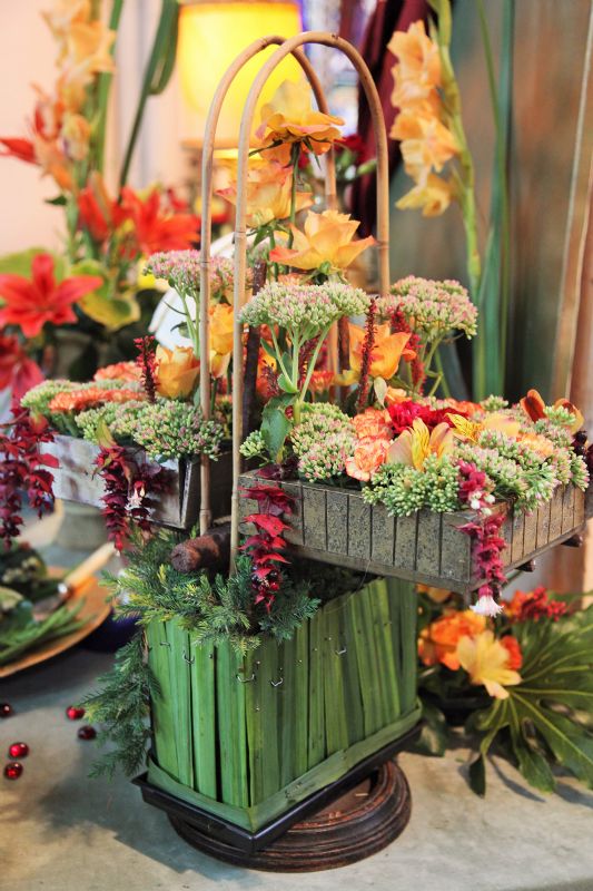 A display from the last Deerhurst Flower Festival.