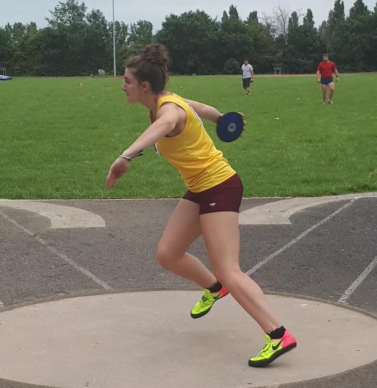 Chloe has showed true dedication to throwing discus