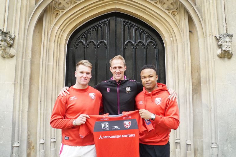 Olly Morgan, centre, with  Jack Clement and Charles Tchen