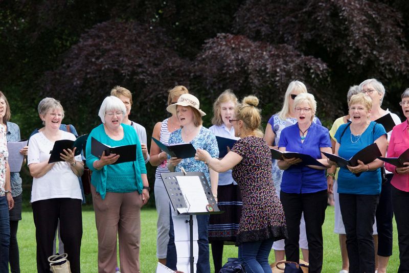 The choir members during a recent performance