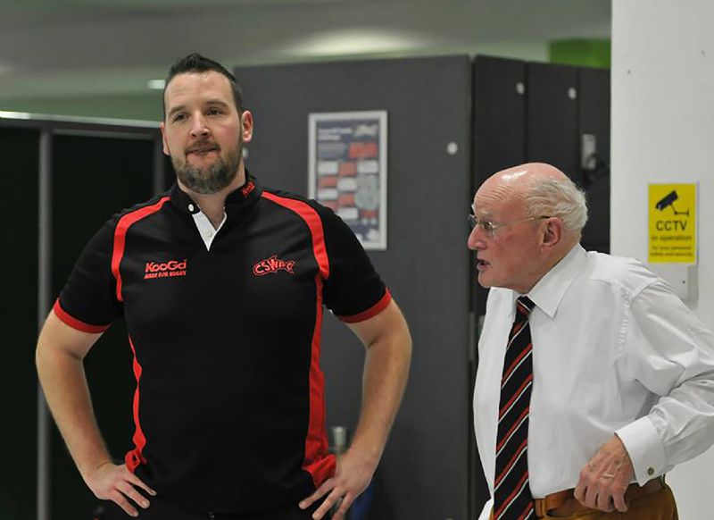 James Ross, new chairman, and Phil Jones, life member of the club and previous chairman