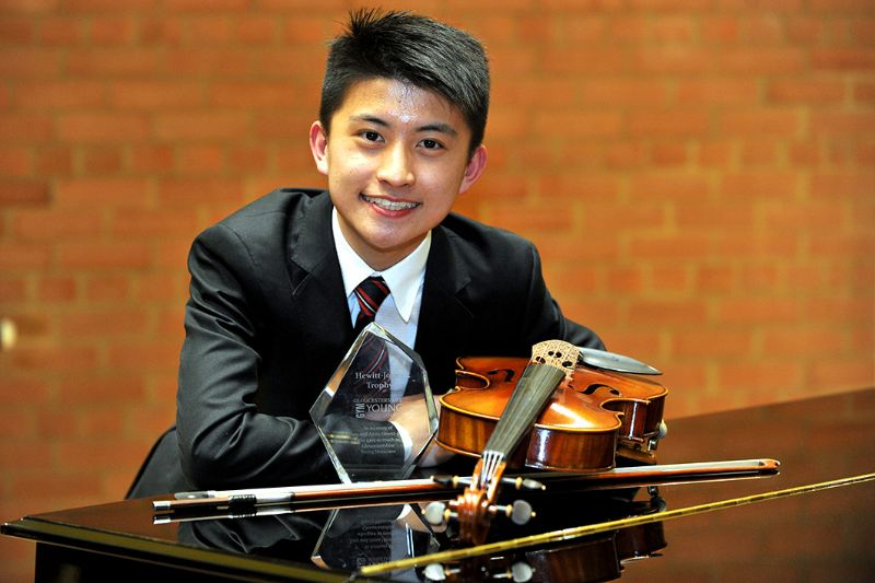 Bill with the Hewitt-Jones award and his viola