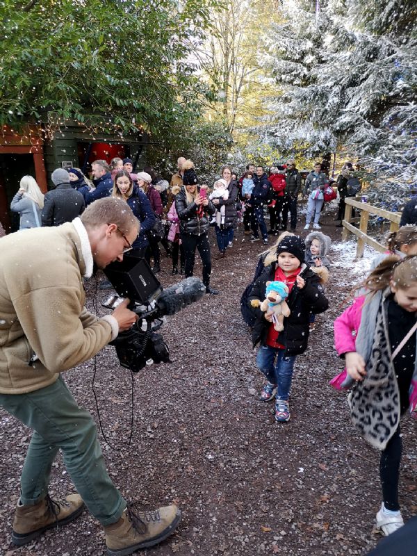 Behind the scenes on the shoot at Longleat