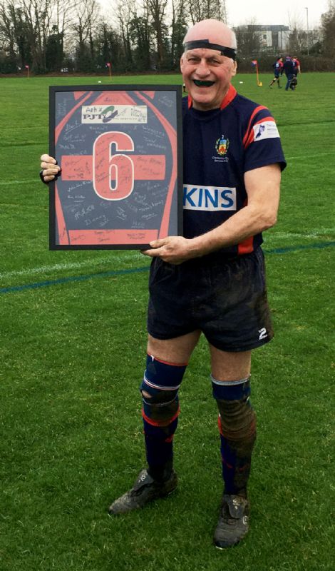 Steve Yiend with his framed shirt