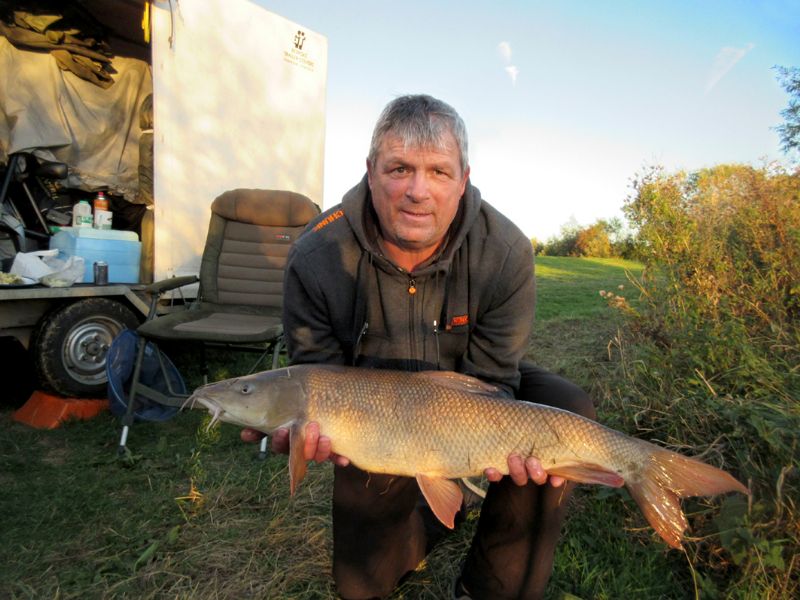 Pat Poulton with a barbel