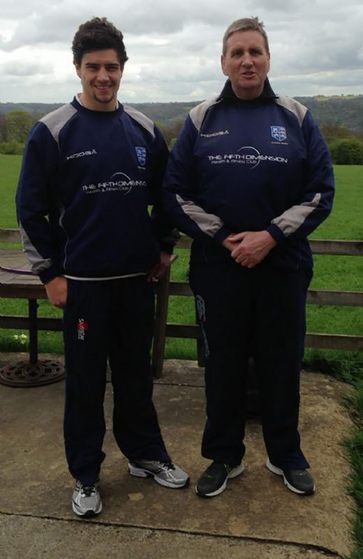 Stroud director of rugby Rupert Foote with son Harry