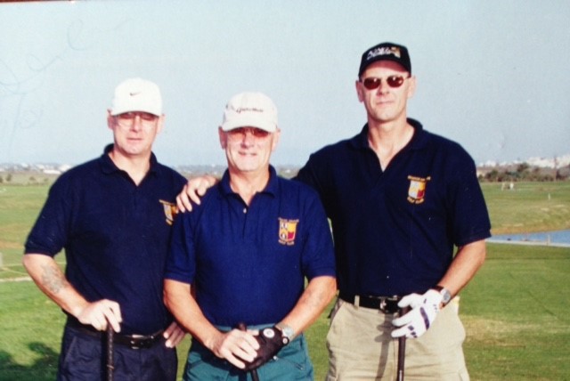 Arthur Turner, right, with his dad Bill, centre, and brother Jim