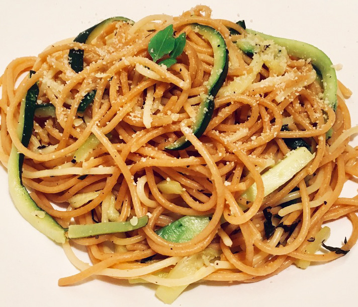 Lemony courgette pasta