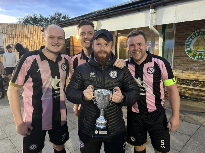 Liam Bond, second from right, with, from left, Liam Dix, Jack Townsend and Dan Nelmes