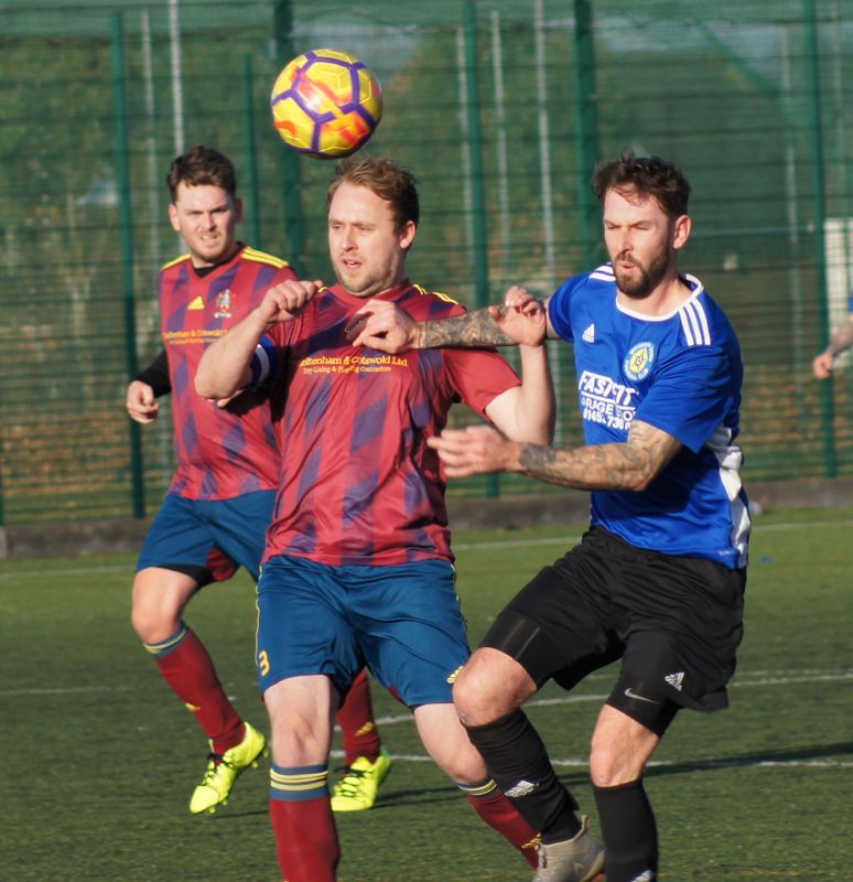 Action from Cheltenham United against Whaddon United