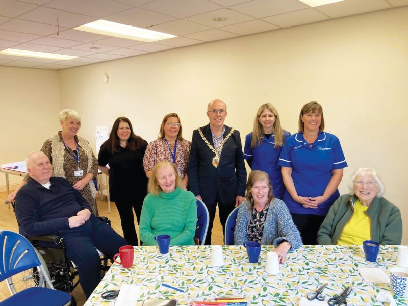 Mayor with staff and clients at The Azalea Day Club