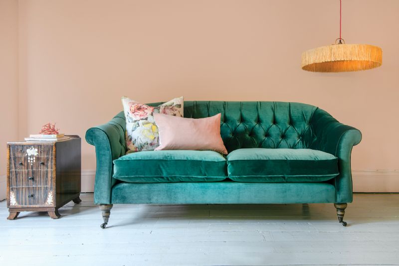 Abbotsbury 3 Seater Sofa in Portland Velvet Teal