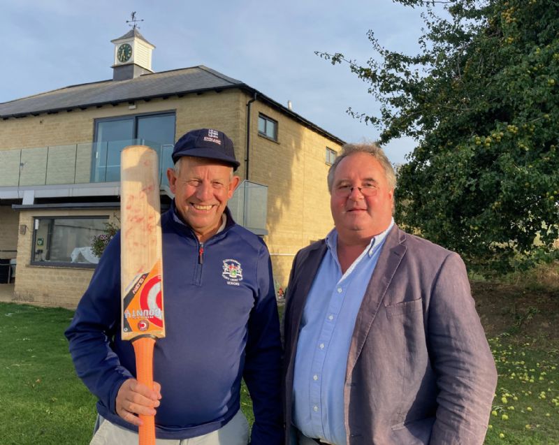 John Evans, left, with Frocester clubmate James Catto