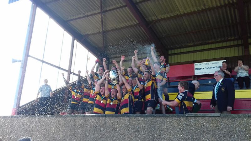 Cinderford United celebrate their cup win