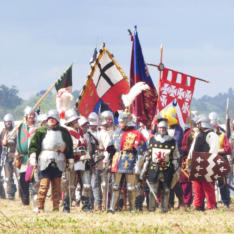 The re-enactors at the Tewkesbury Medieval Festival