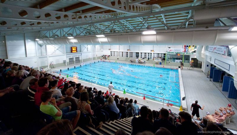 Cheltenham’s water polo players booked their place in the last four of the British Championships with three wins at GL1. Picture, Andrew Coley