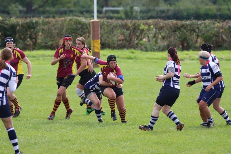 Nicola Davies on the charge for Dursley Ladies