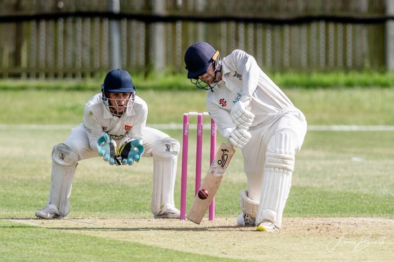 Tim Dannatt, batting, is in his 10th season as captain of Corse & Staunton Cricket Club