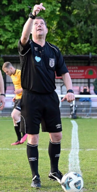 Qualified referee and Stroud and District Football League chairman  Gary Chapman still officiates most weeks