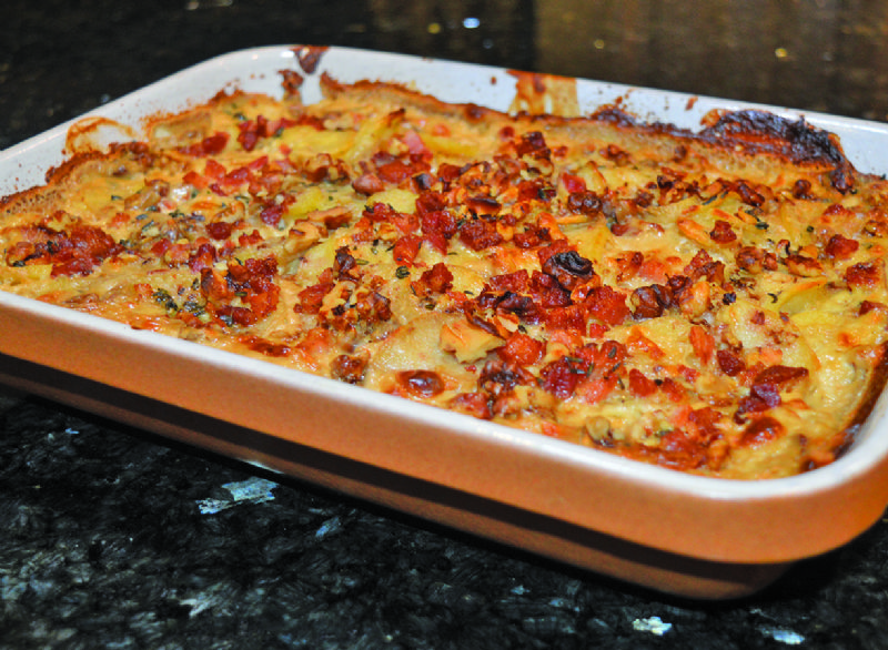 Parsnip and potato gratin