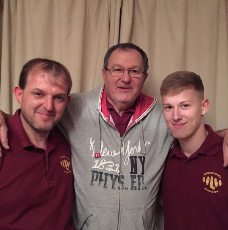 Roger Hope, centre, with son Mark and grandson Ash