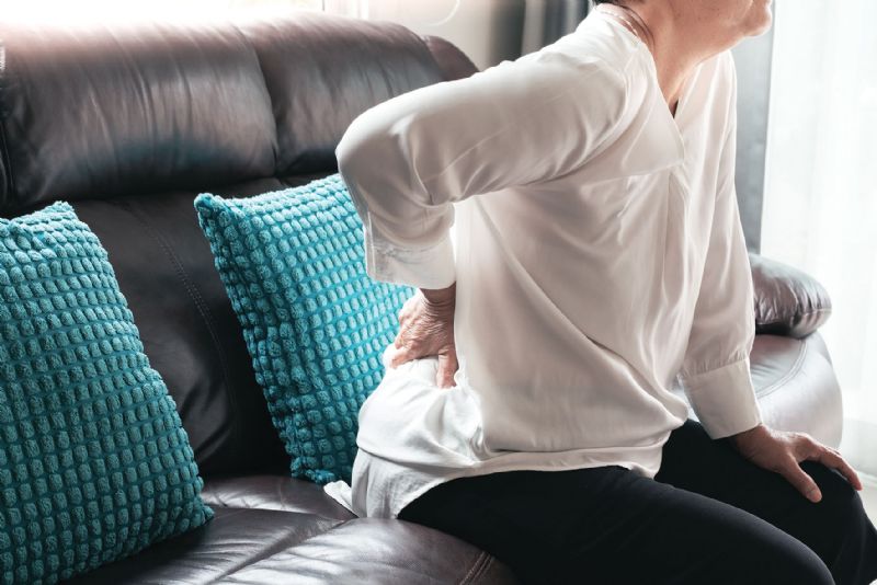 Senior woman with back pain