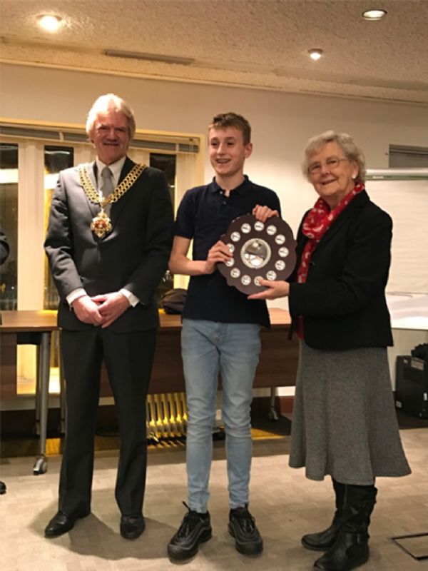 Henry Sheffield with his award