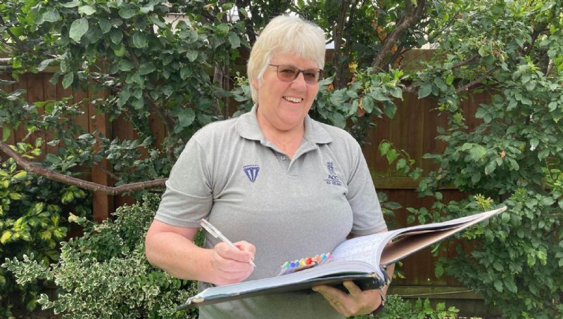 Cricket scorer Sue Drinkwater