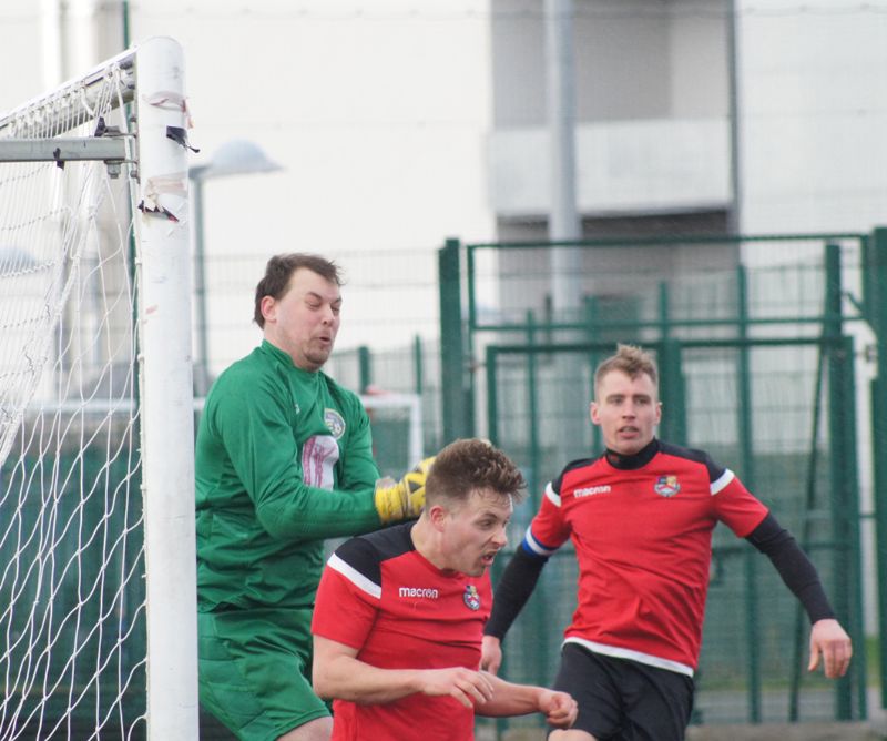 Action from Shurdington Rovers against Welland Reserves