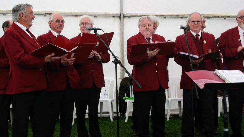 Choir members during recent performance