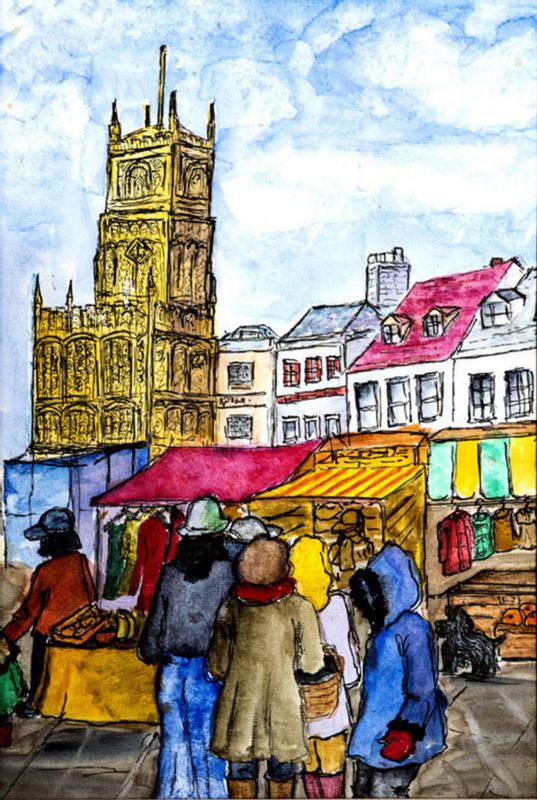 ‘Cirencester Market’ by Sheila Warren