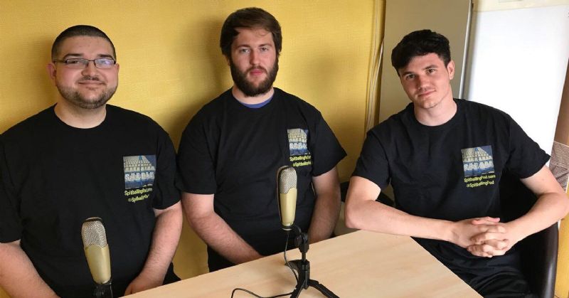 Rory Ford, centre, with Luke Byron, left, and Connor Harmer