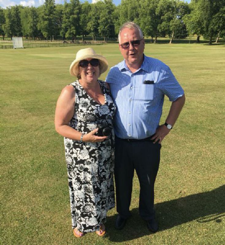 Brian Cosgrove pictured with his wife Yvonne