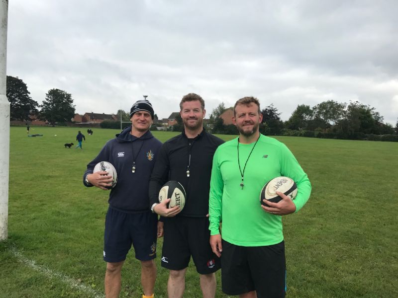 From left, Coaches Chris Powell, Joe Goatley and Bennett Smith