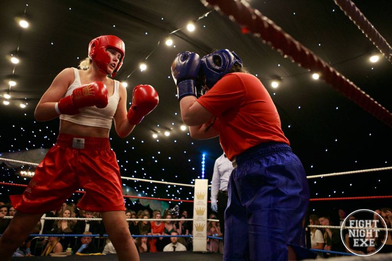 Tamsin Beech in her first ever boxing match