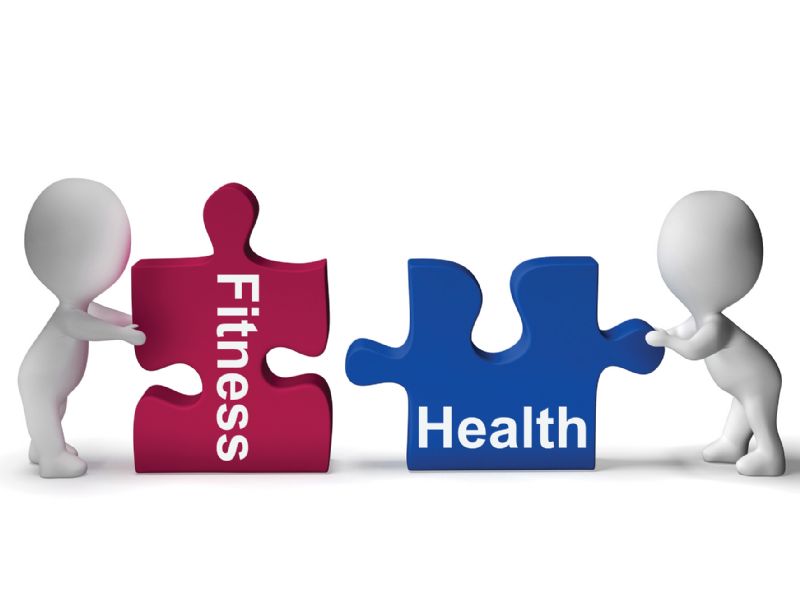 Health and fitness puzzle piece icon