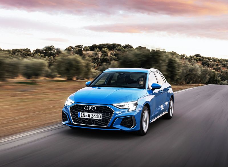 Blue Audi A3